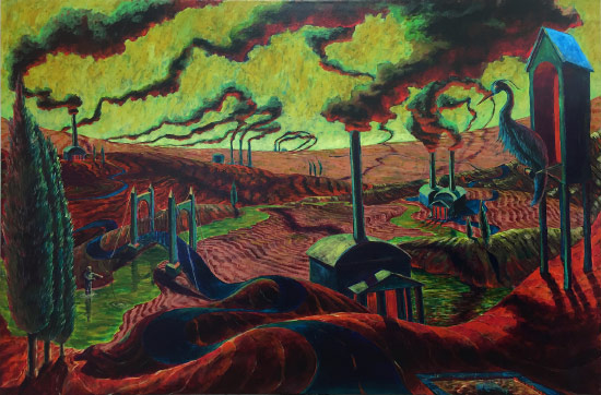 Painting titled Suspension Valley