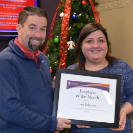 Lori Johnson with Award