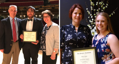 Music Service Award Winners holding their awards