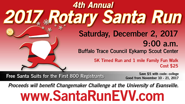 Santa Run Poster. Text appears in article above.
