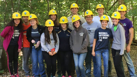 Venturing Crew Group with Yellow Hard Hats