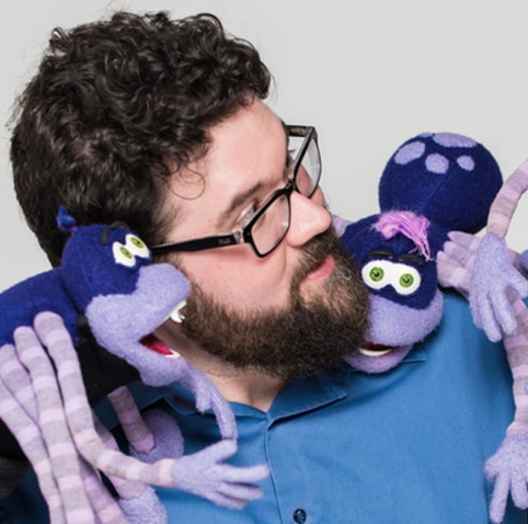 brandon and puppets.