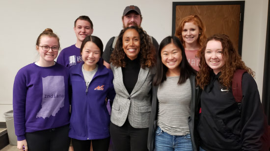 Teacher of the Year with UE students