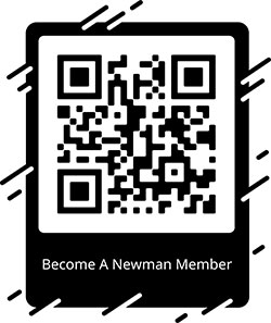 Newman Club member sign up QR code.